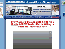 Tablet Screenshot of honestforexsignals.com